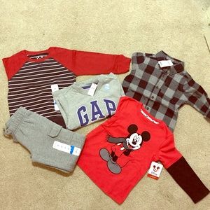 3T long sleeve sweat pant new lot bundle mickey